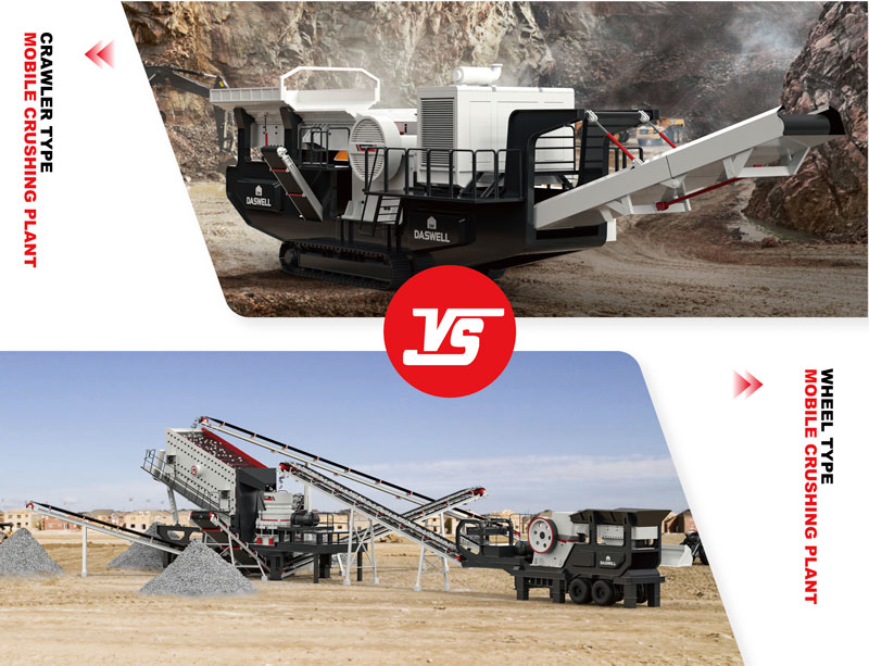 Compare crawler-type and tire-type mobile crusher plants